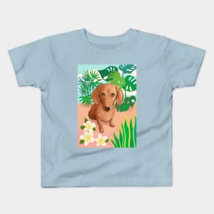 Red Haired Dachshund Kids T-Shirt